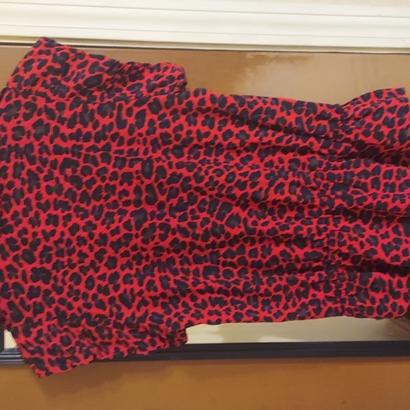 ZADIG & VOLTAIRE Tibo Leopard Print Red Black Ruffle Blouse Top Sz M - Picture 14 of 16